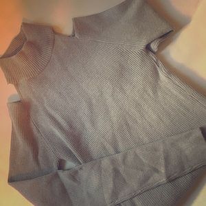 Grey Cold Shoulder Top